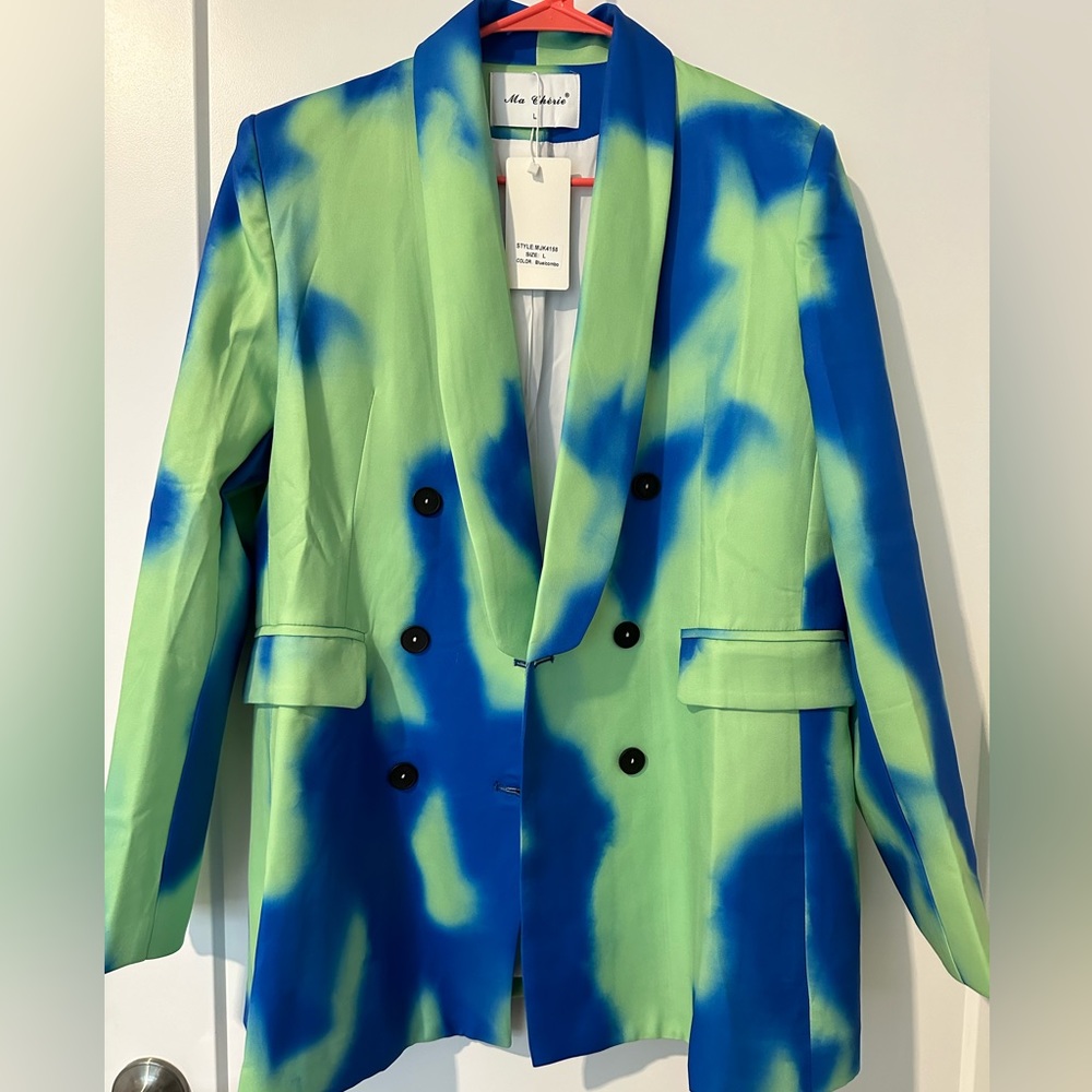 Blue/Green combo Blazer. New with tags!